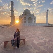 Taj Mahal at sunrise the day before I headed home 
